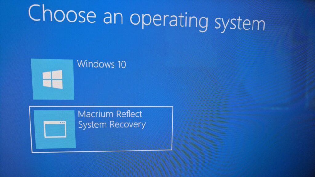 Booting into the Recovery Mode is the easiest way to restore a computer using Macrium Reflect.