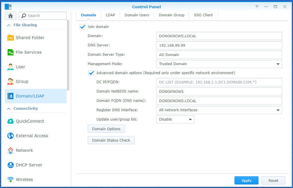 It's easy and quick to integrate a Synology Server with a Windows domain network.