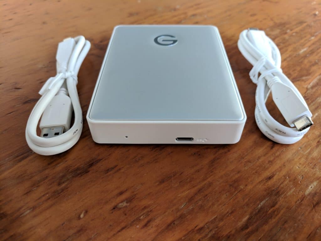 The 4TB version of the G-Tech G-Drive Mobile USB-C.