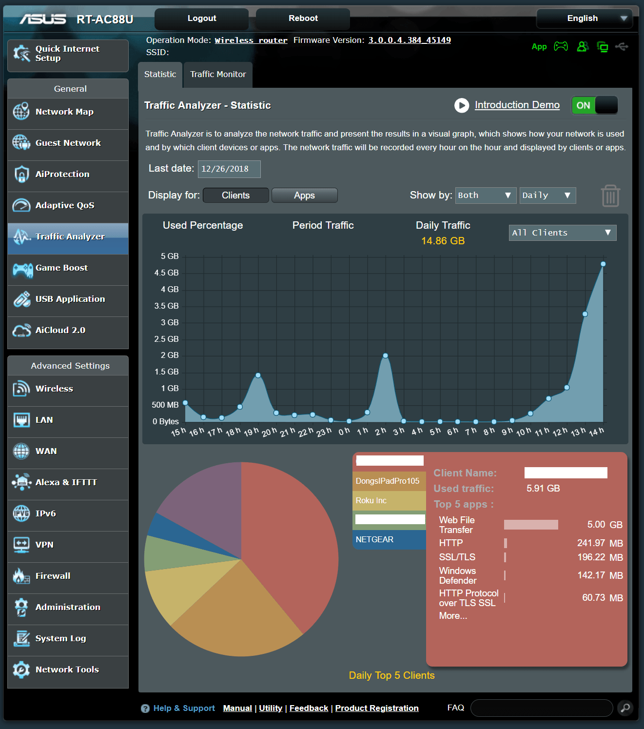 The Traffic Analyzer feature will come in handy when you're curious about your home network's online activities.