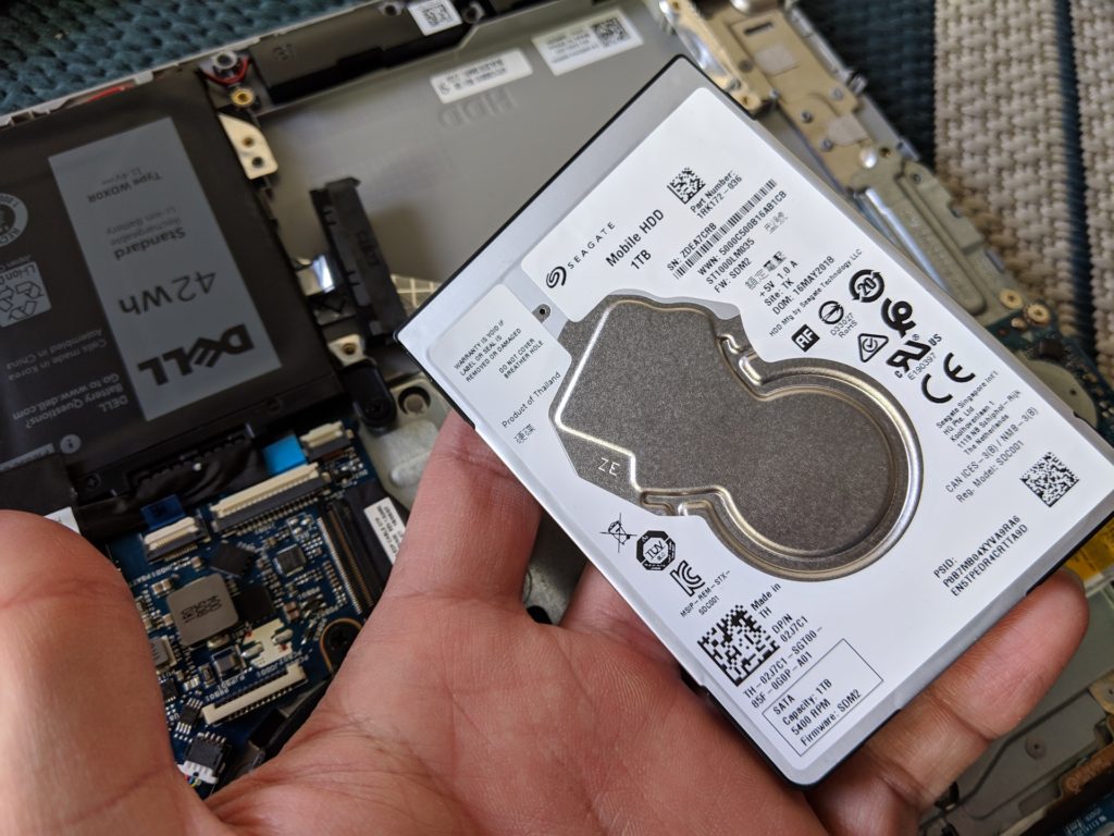 The Dell Inspiron i5575 has a slow stock hard drive.