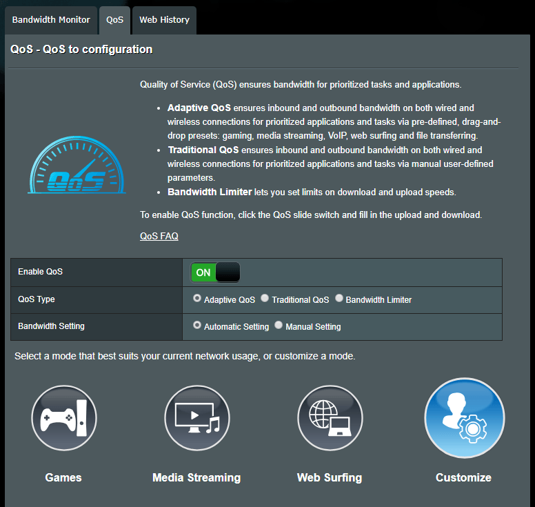 Adaptive QoS is one of many cool and useful features of the RT-AX88U (as well as many other Asus Routers.)