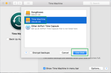 Select Backup Drive
