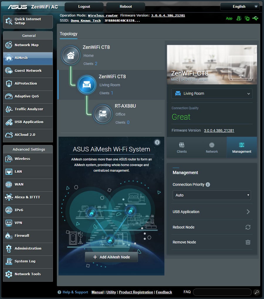 ZenWiFi AC CT8 Web UI