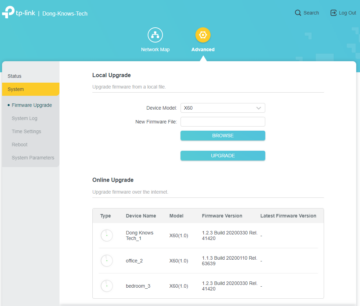 TP-Link Deco X60 Web Interface