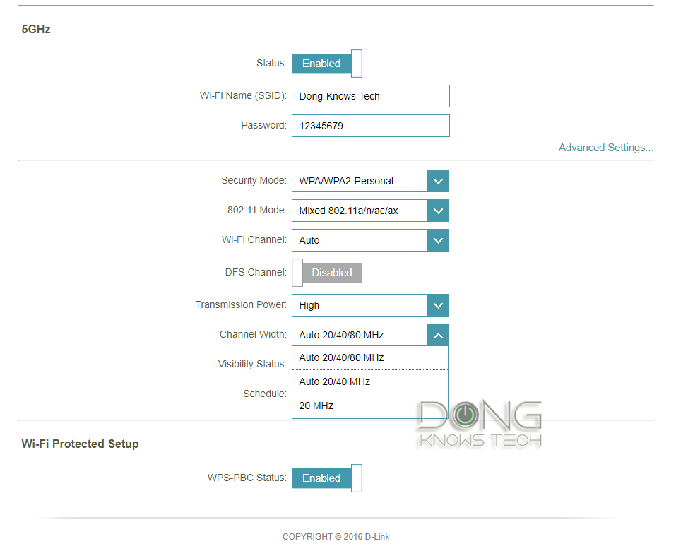 D-Link DIR X1560 Channel Setting