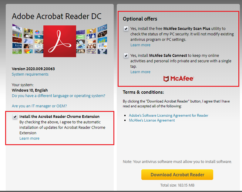 How to stay safe: Learn from this Acrobat Reader Download Page