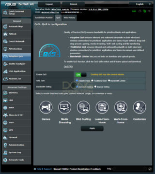 QoS ZenWiFi AX