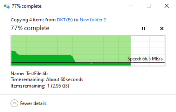 Samsung SSD 870 QVO Copy Progress