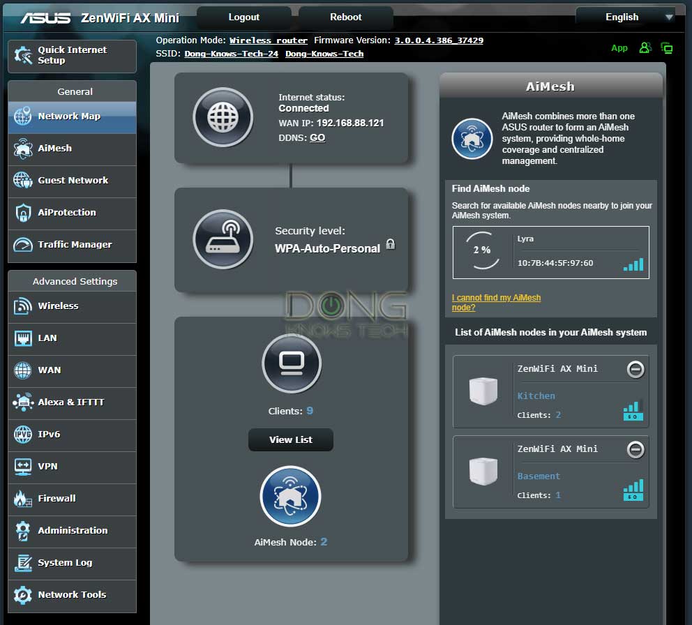 ZenWiFi AX Mini Hosting other AiMesh Router