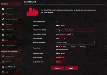 Guest Network Setting 1