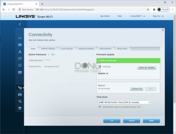Linksys UI Firmware Page