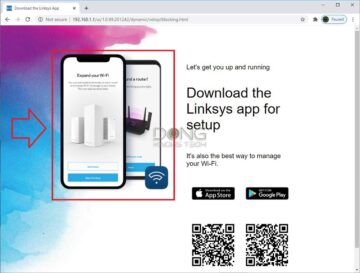 Linksys UI Start Page