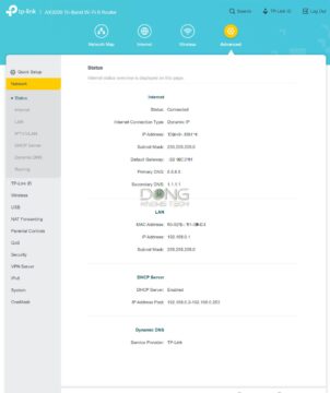Archer AX3200 Interface