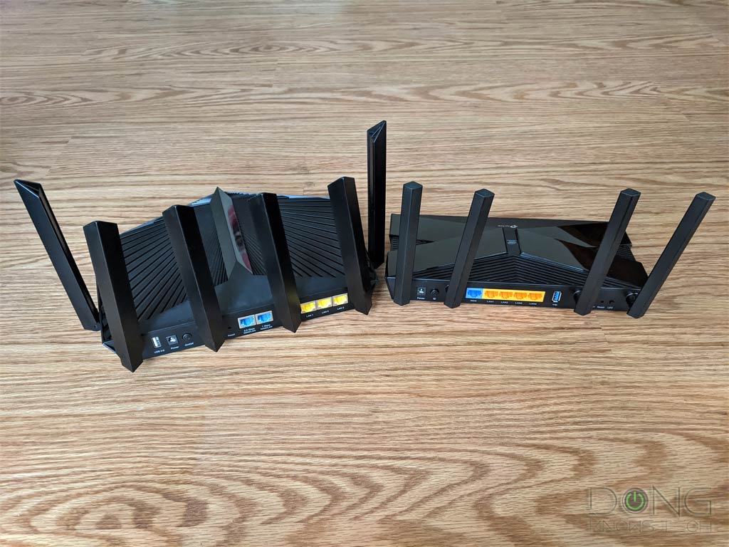 TP-Link AX3200 vs. AX50 Back