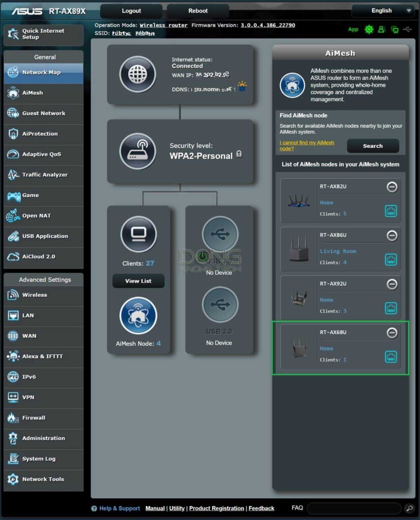 Asus RT-AX68U AiMesh Node