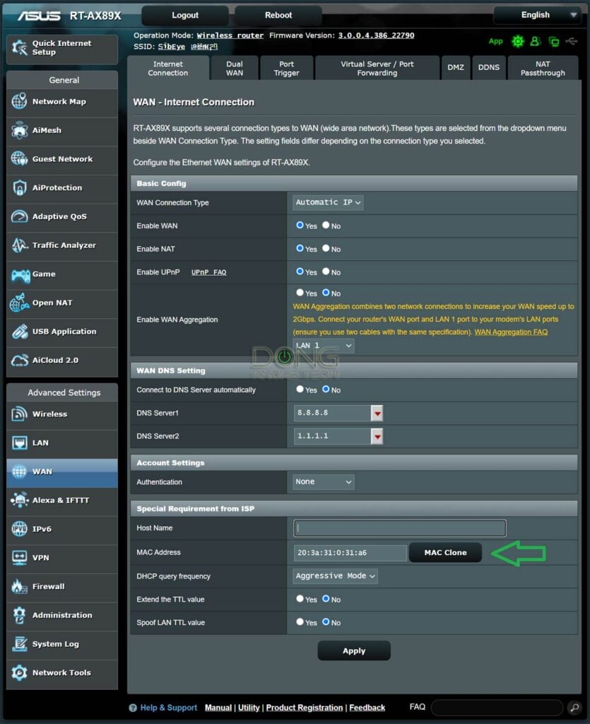 how to check mac address cloned