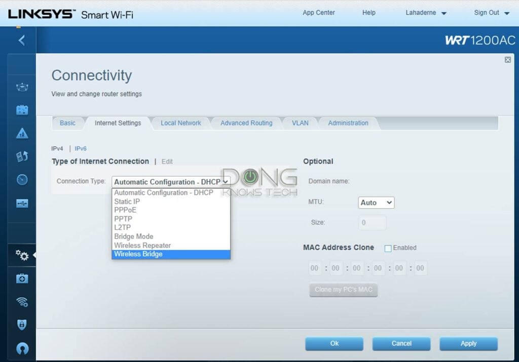 Linksys Router Operation Roles