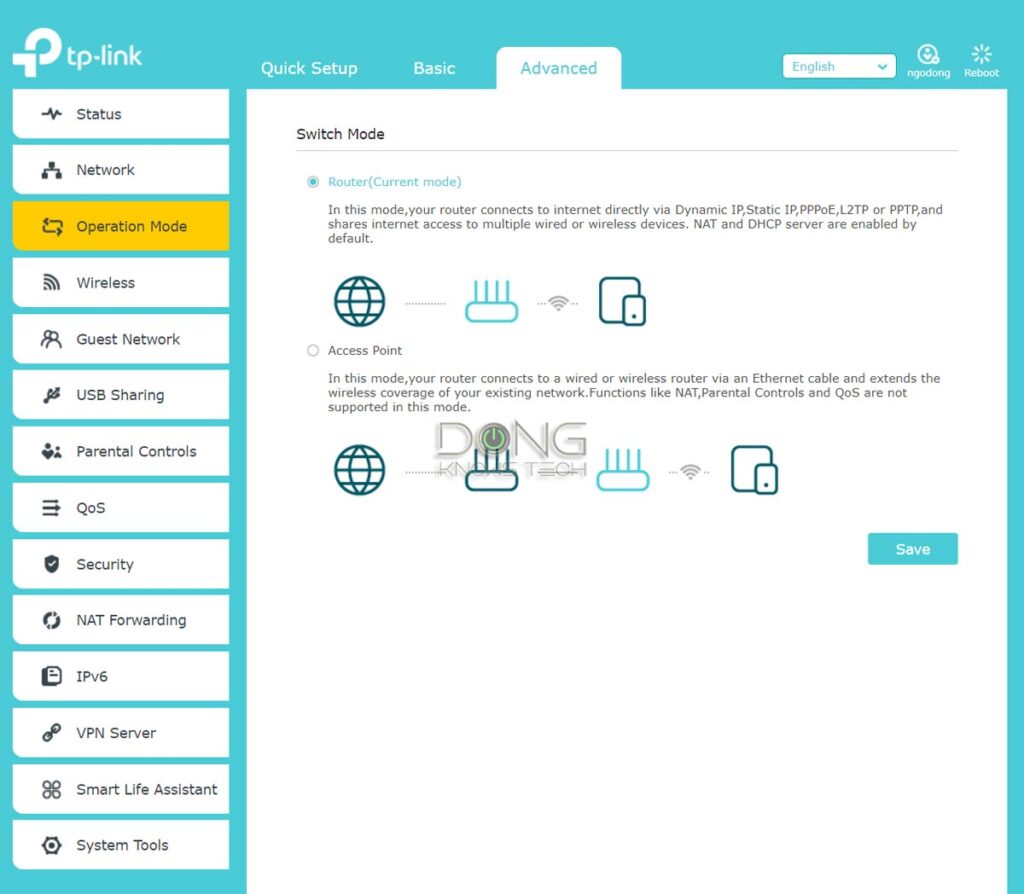 TP-Link Router Operation Roles