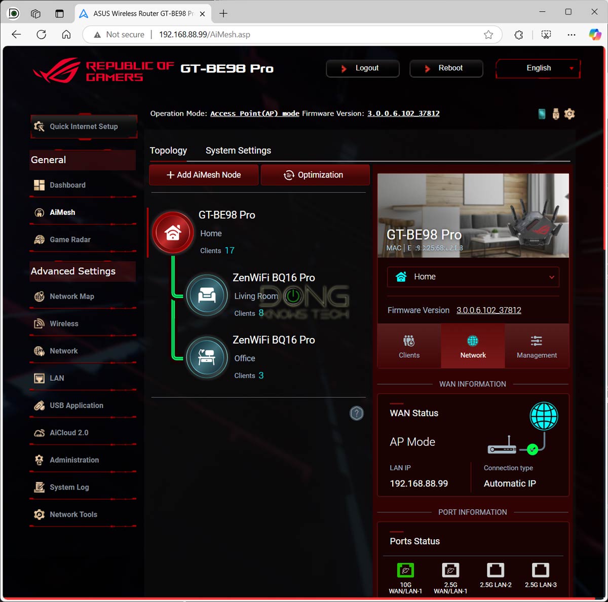 Double NAT vs. Single NAT: How to Best Handle an (ISP-Provided) Gateway, or an Existing Router, When Expanding Your Network 11 Access Point Mode Asus AiMesh
