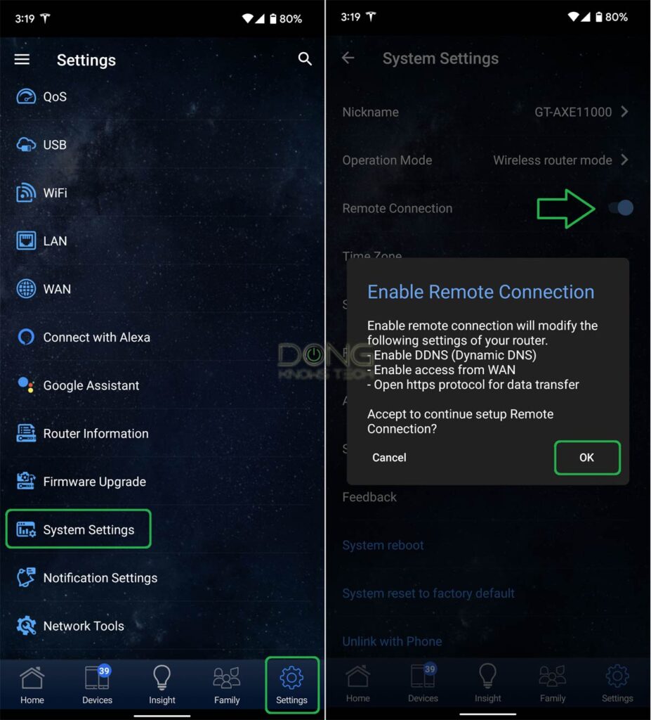 Asus Router App remote connection