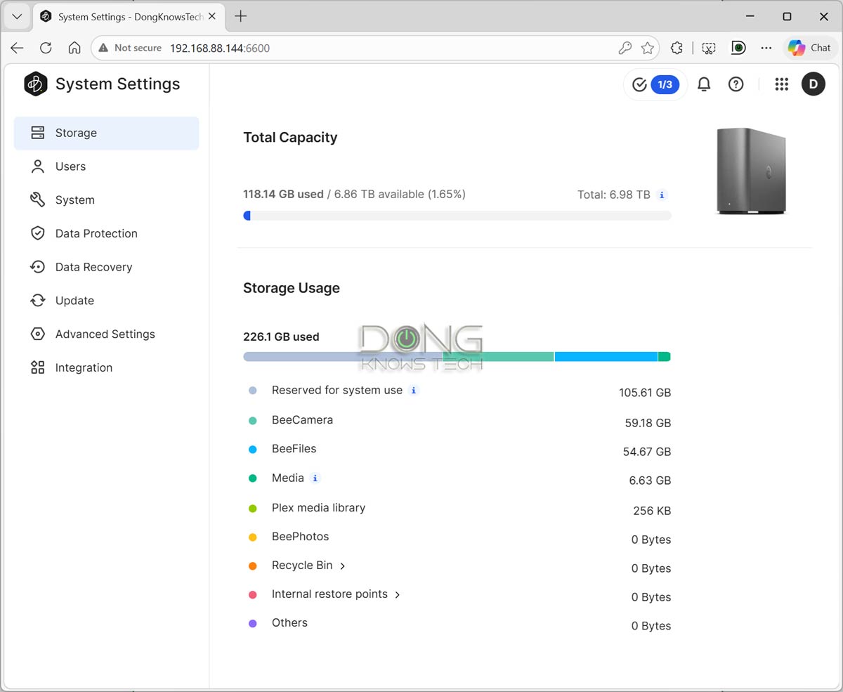 Synology BeeCamera Review: An Effective App-Operated Surveillance Upgrade for BeeStation Plus 16 BeeStation Plus when hosting BeeCamera app storage page