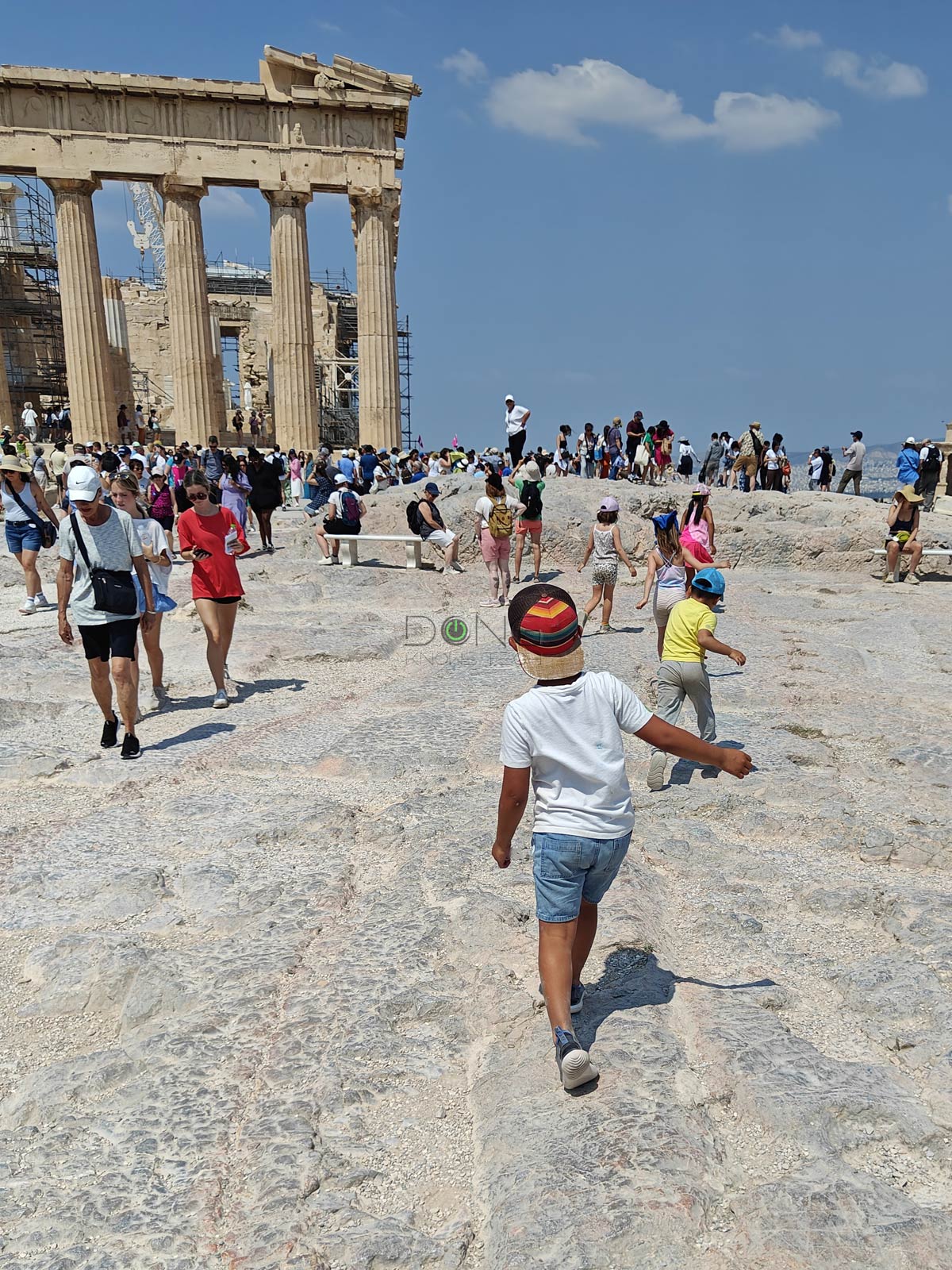 Climbing to the Parthenon