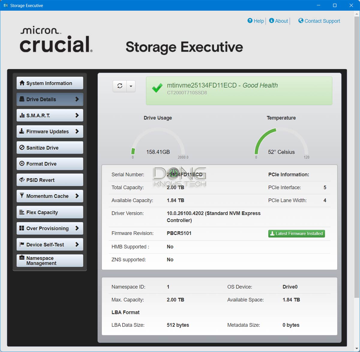 Crucial T710 Storage Executive