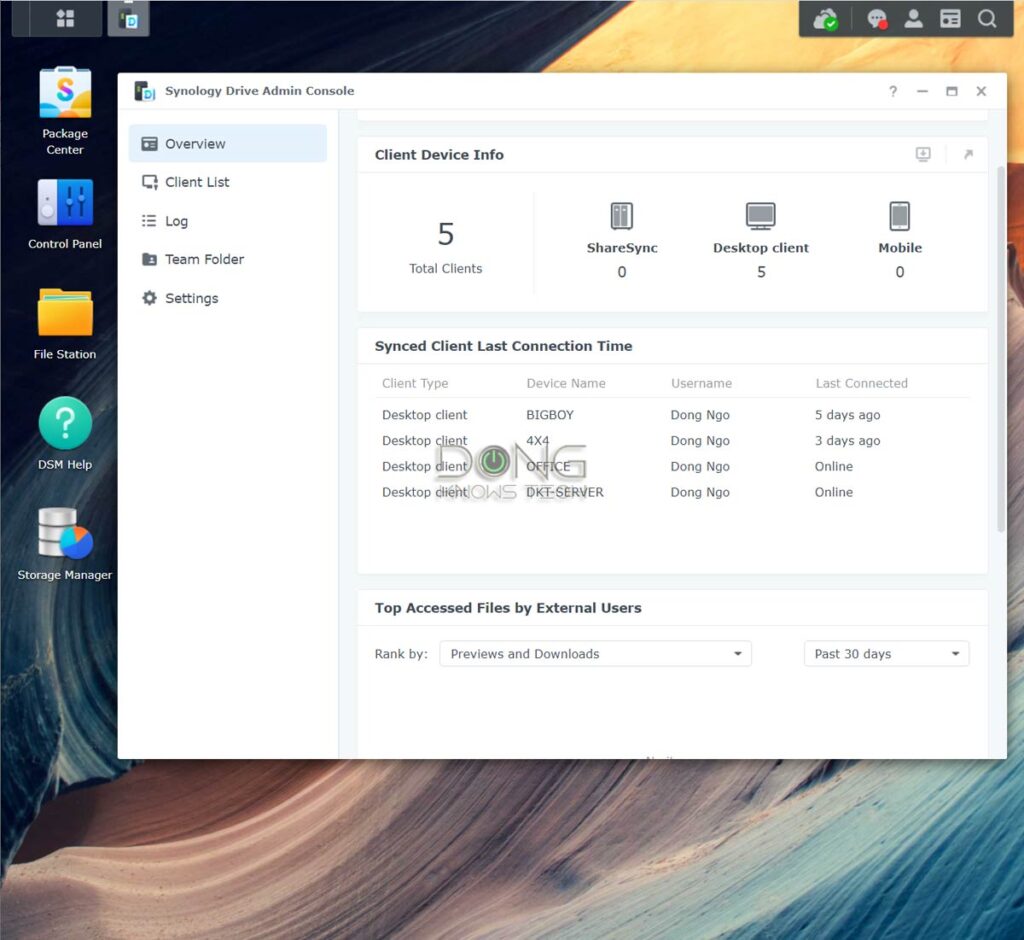 DSM Synology Drive Admin Console