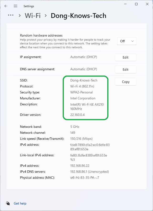 Google Nest Wifi Pro Connected as 80211n