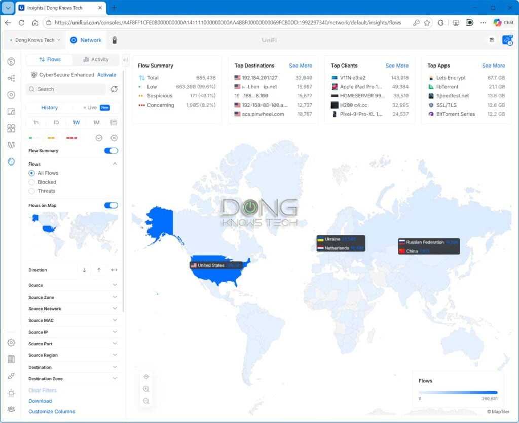 Live Flows in UniFi Network 11