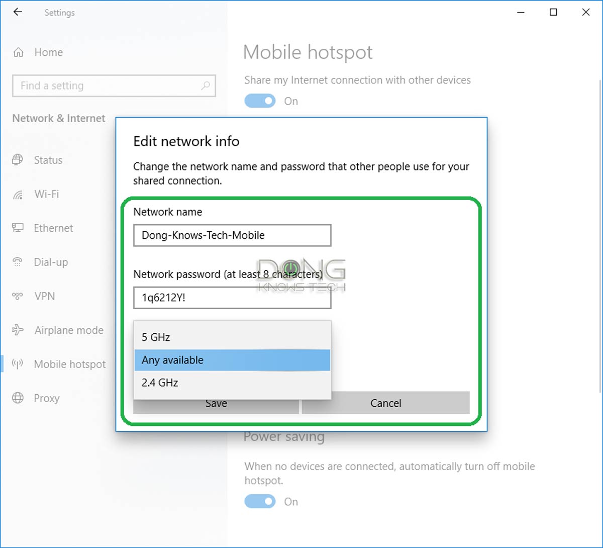 Mobile Hotspot Windows Customziation