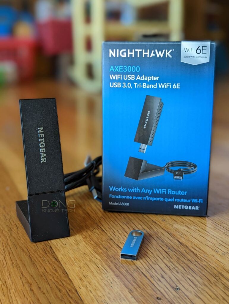 NETGEAR Nighthawk Clé USB (A8000), Adaptateur Ethernet WiFi 6E AXE3000,  Dongle sans Fil pour Ordinateur Portable ou de Bureau. Jusqu’à 3 Gbit/s.