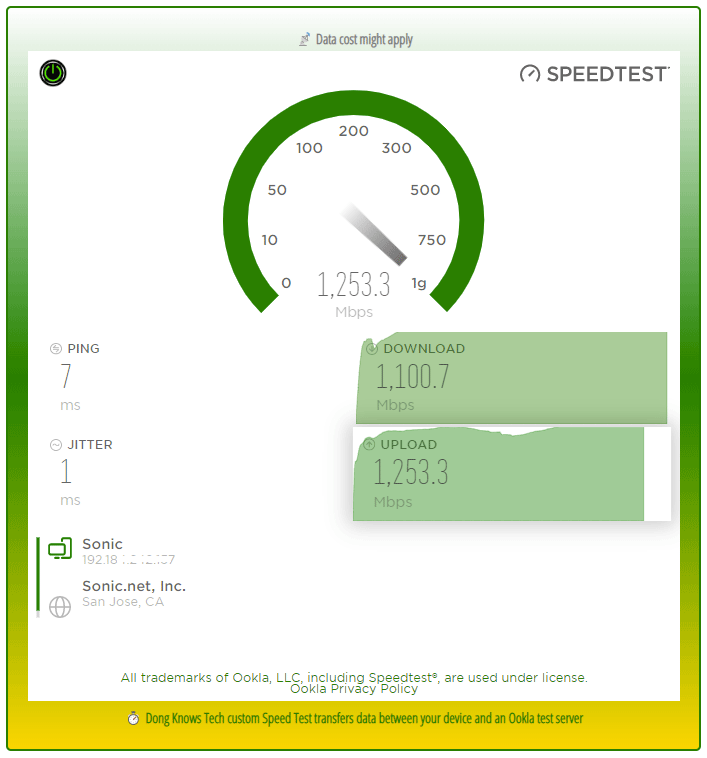 Netgear RAXE300 Internet Speed Test