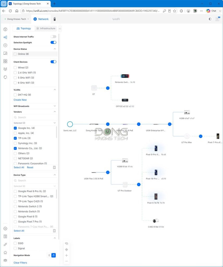 Network 10.6 Spotlight in Topology customized