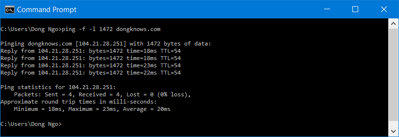 MTU and Jumbo Frame, Explained: What They Are and How to Mess with Them 9 Ping command for MTU 1472