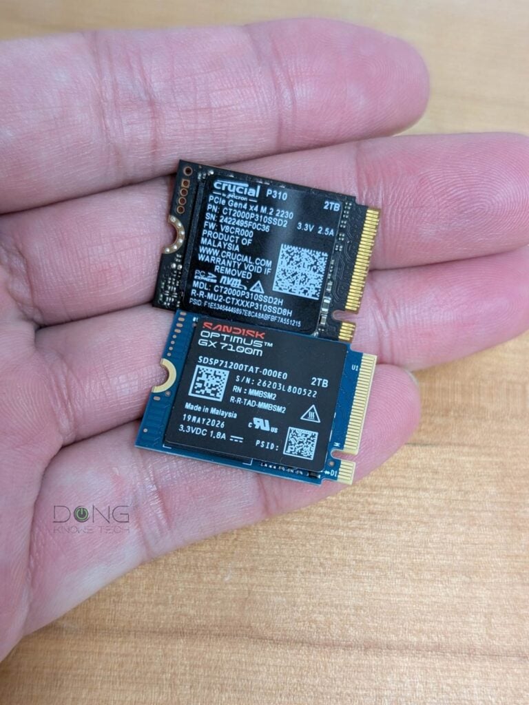 SANDISK Optimus GX 7100M vs. Micron Crucial P310
