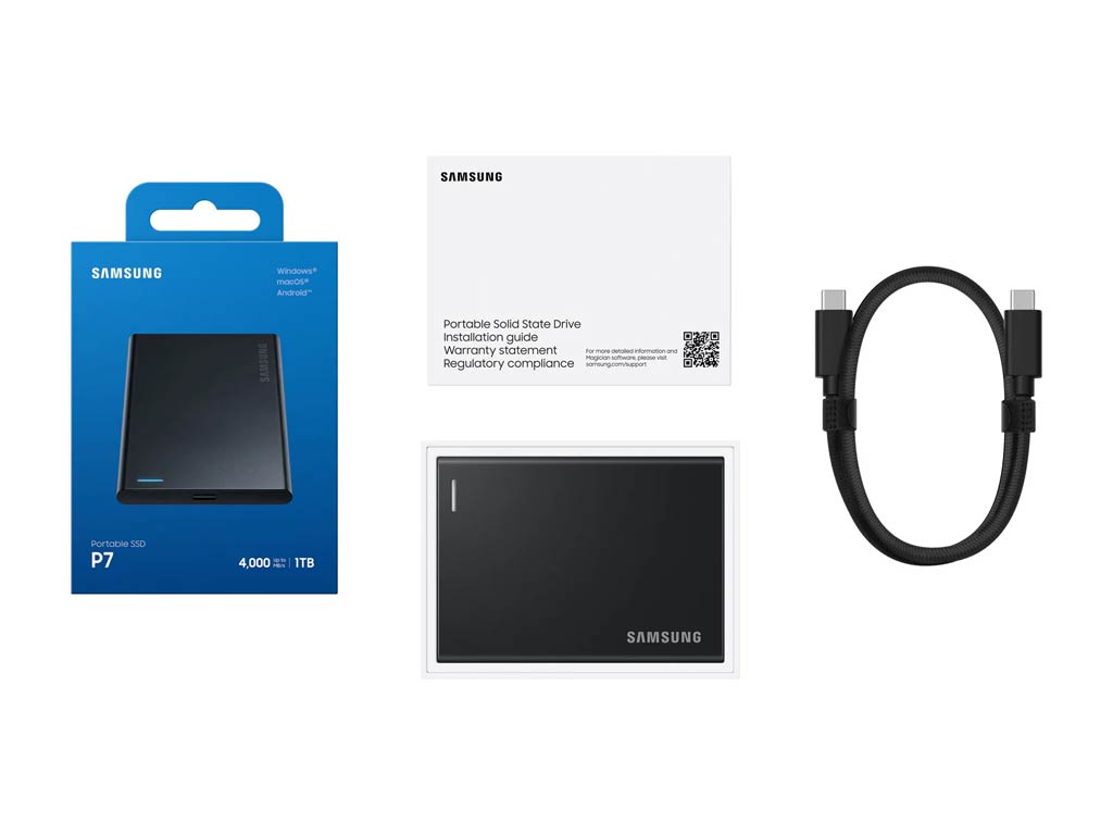 Samsung portable ssd p7 box content