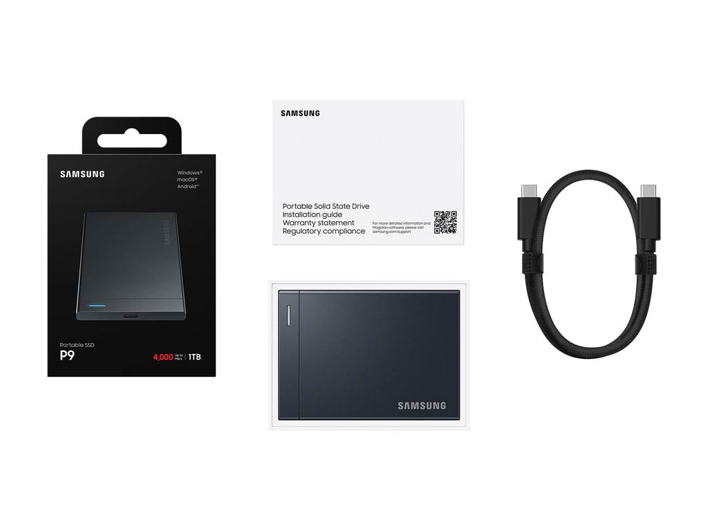 Samsung portable ssd p9 box content