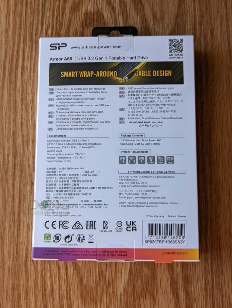 Silicon Power SP Armor A66 Portable Hard Drive