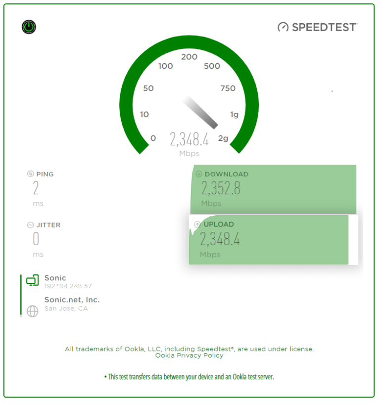 Speed Test 10Gbps Broadband via 2.5Gbps Adapter