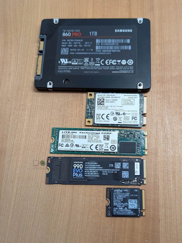 HDD vs. SSD: Everything You Need To Know about Conventional Digital Storage and the General Idea of Computing 8 Storage Devices SSDs, SATA, mSATA, SATA M.2 2280, NVMe 2280, NVMe 2230