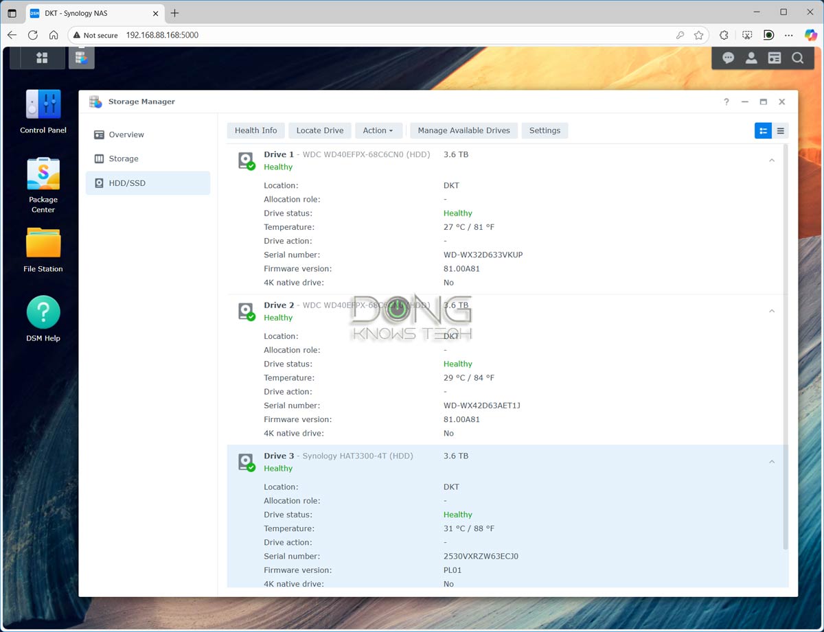 Synology Releases DSM 7.3 to Walk Back 2025 Storage Lock-In HCL Policy, Allowing All Servers to Use Third-Party Drives 4 Synology DS925+ with DSM 7.3 third party drives now recognized