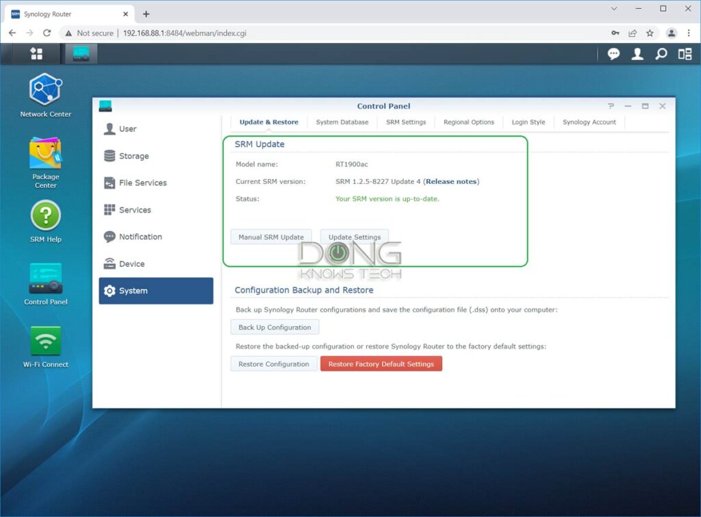 Synology Router Firmware Update