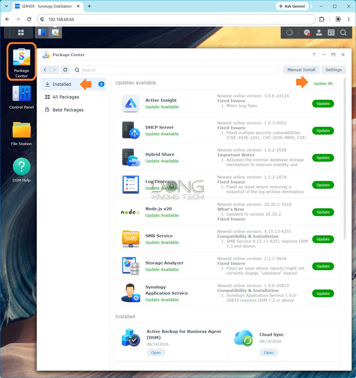 Synology issues security patches for legacy servers DiskStation NAS server package update