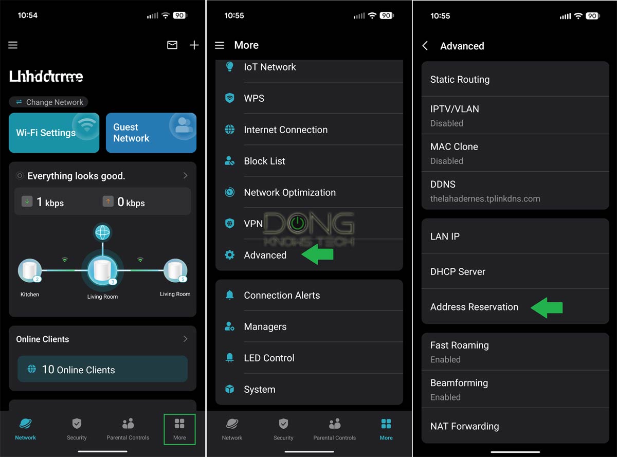 IP Reservation, Explained: Steps to Assign a Persistent IP Address to a Connected Device 10 TP-Link Deco IP reservation via mobile app