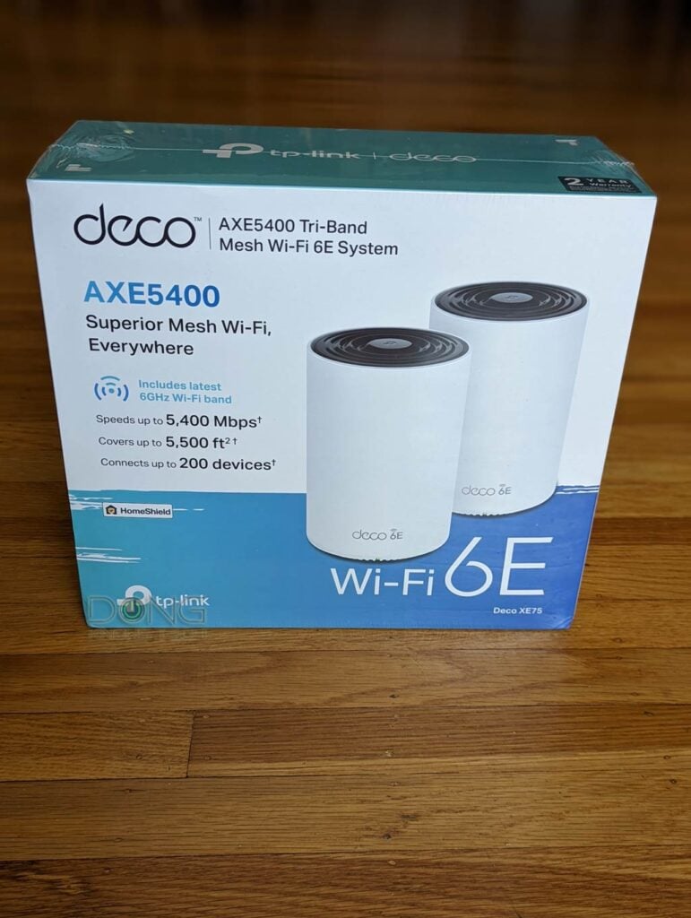 TP Link Deco XE75 AXE5400 Tri Band Mesh Wi Fi 6E System 6