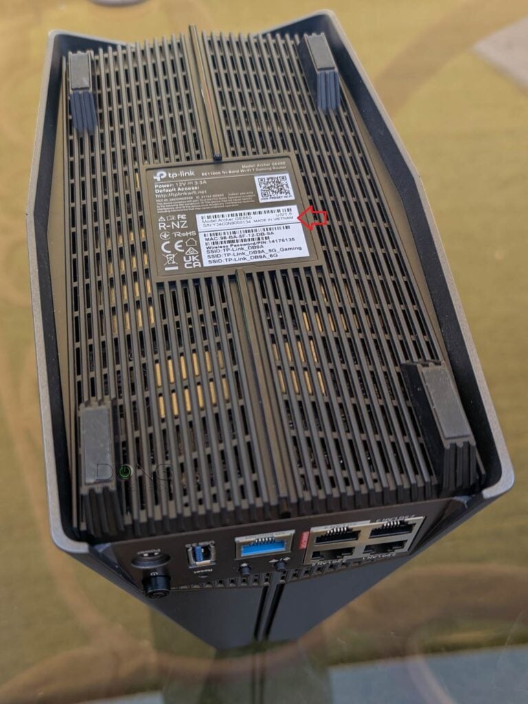 TP Link Made in Vietnam adhesive label Archer GE650