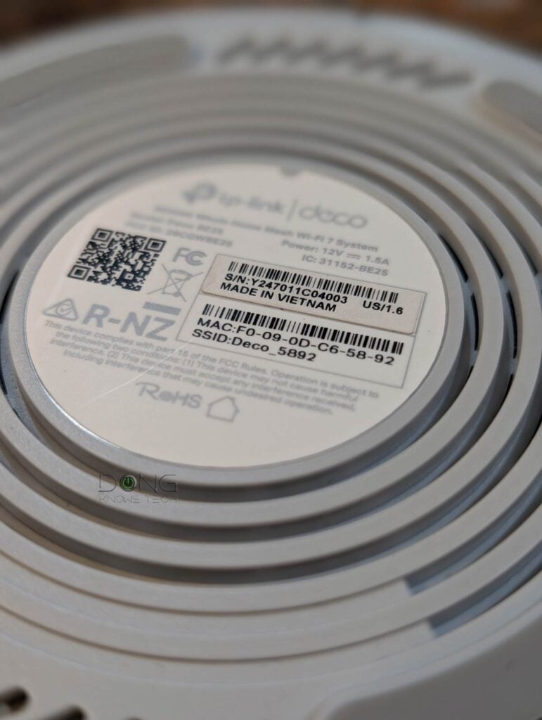 TP Link Made in Vietnam adhesive label Deco BD25