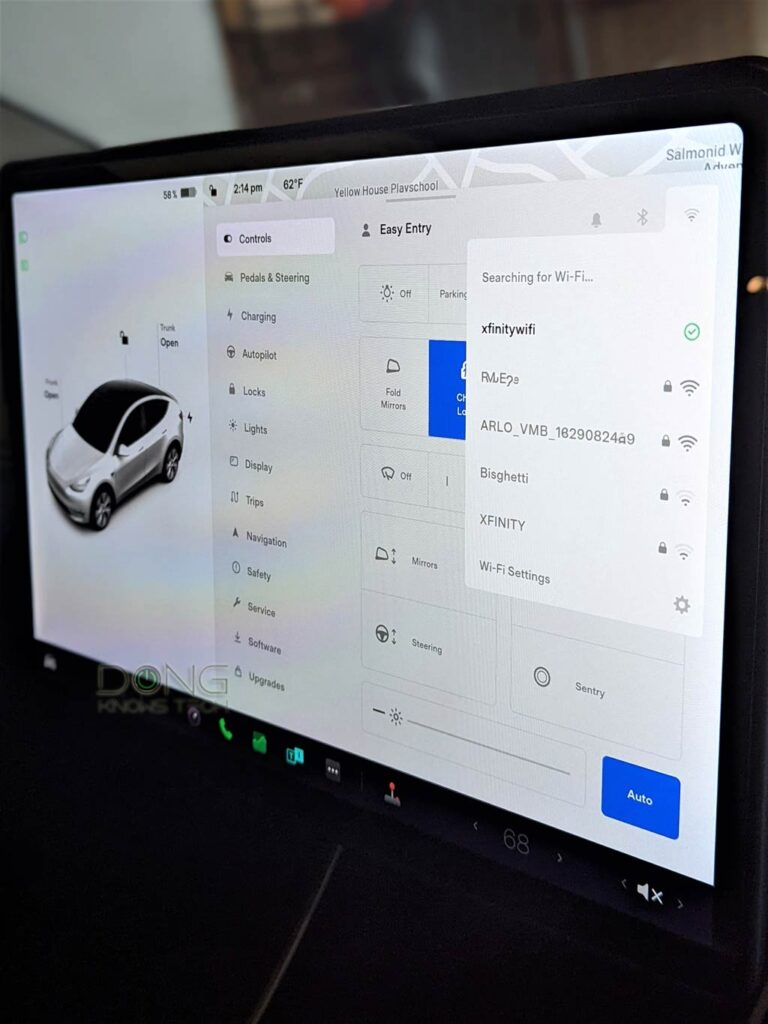 Tesla Connected to xfinitywifi Hotspot